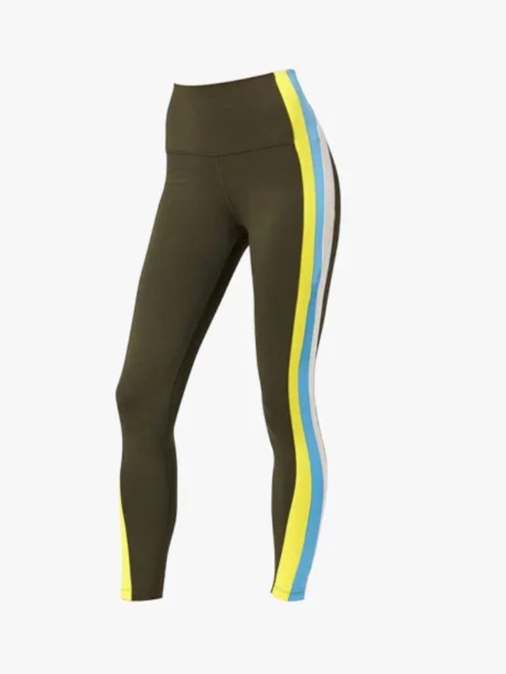 Splits59 M Jaden high-waist leggings Techflex compression in army green stripes!